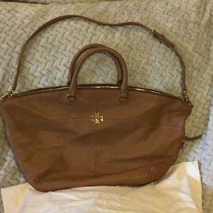 Tory Burch Tan Leather Ivy Shoulder Bag